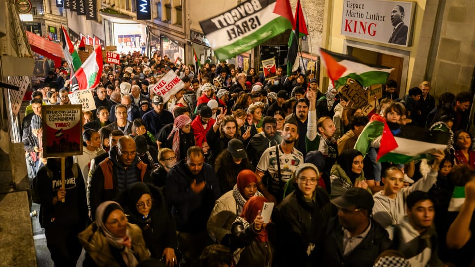 Pro-palästinensische Demonstration in Lausanne