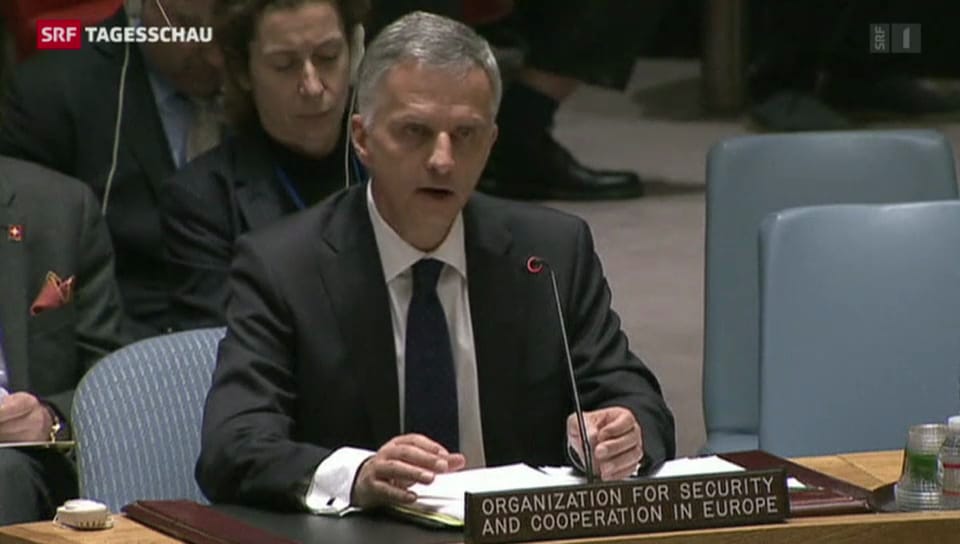 Burkhalter präsentiert dem UNO-Sicherheitsrat einen Lösungsvorschlag zur Ukraine