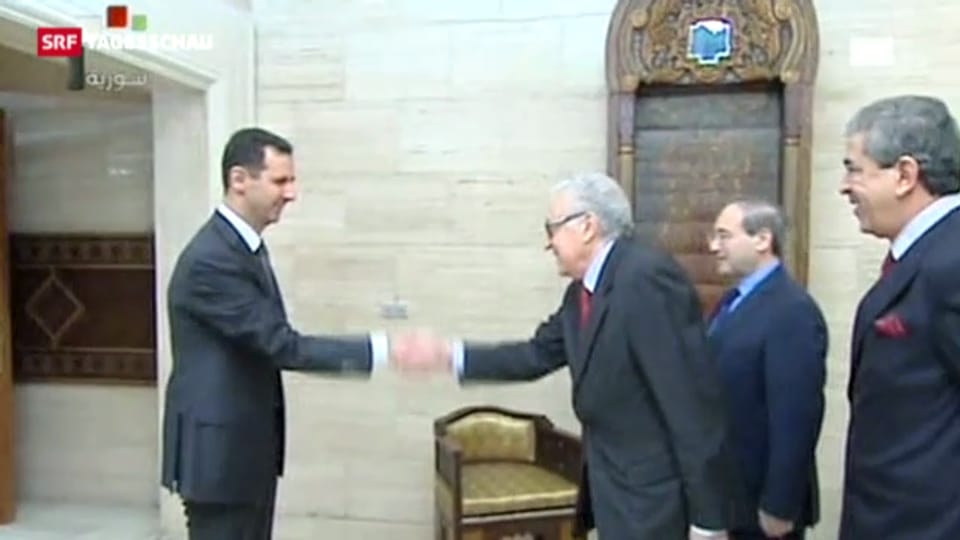 Brahimi bei Präsident Assad (Tagesschau, 24.12.2012)