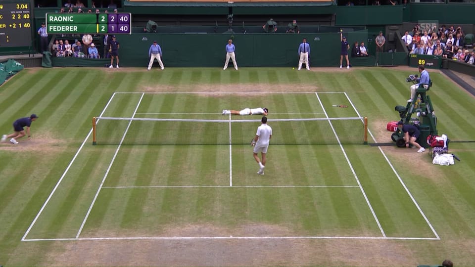 Archiv: Raonic schlägt angeschlagenen Federer in Wimbledon
