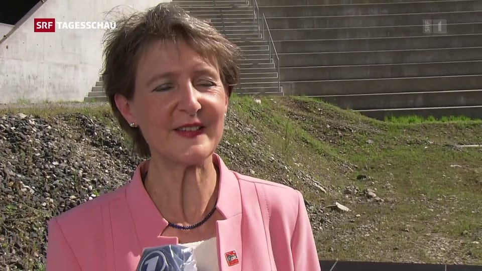 Tagesschau am Vorabend - Sommaruga freut sich über Bahnausbau - Play SRF