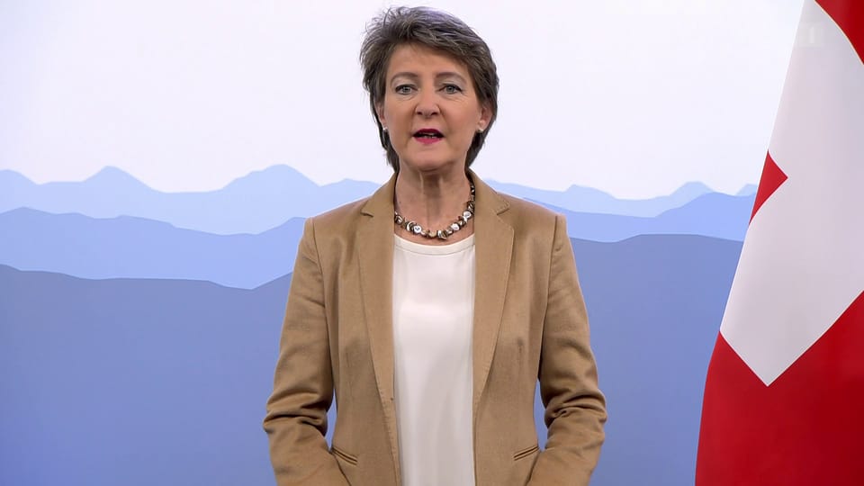 Bundesrätin Simonetta Sommaruga spricht zur «Änderung des Filmgesetzes ...
