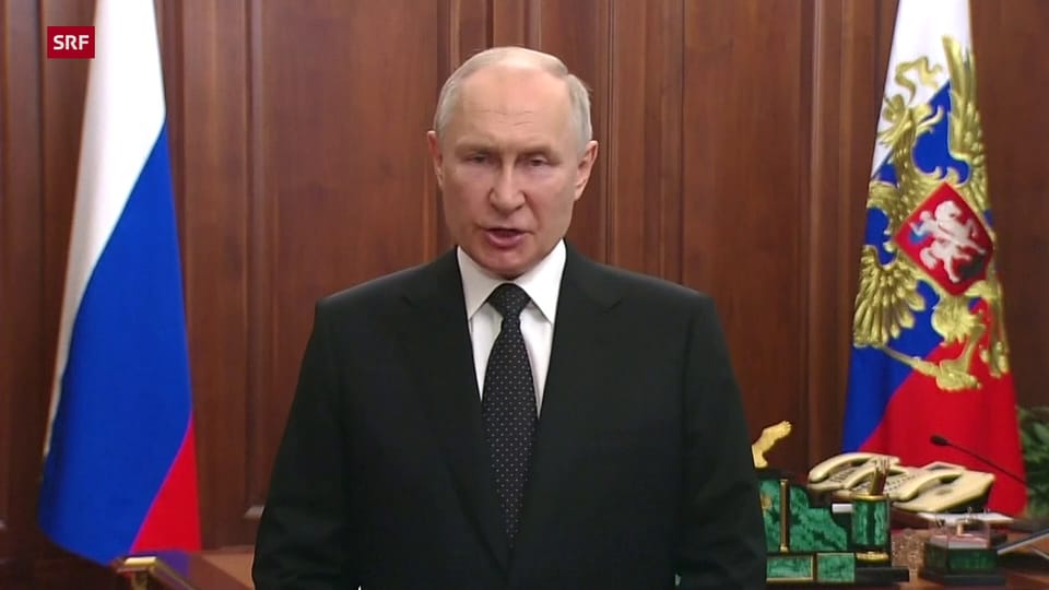 Aufstand in Russland: Präsident Putin spricht zum Volk