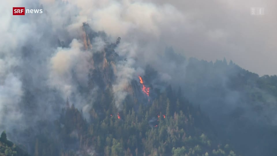 Waldbrand im Wallis