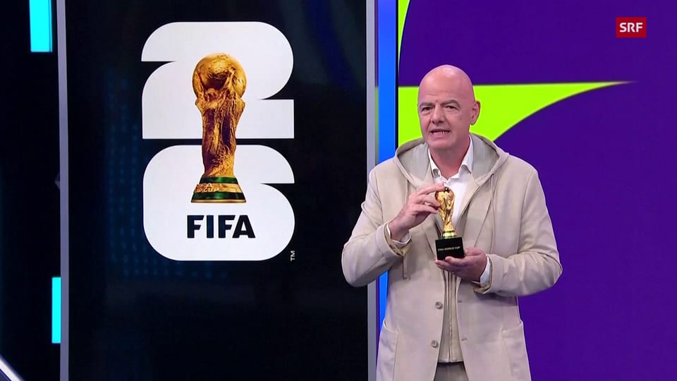  Fifa-Präsident Infantino enthüllt WM-Endspiel 2026 - Sport-Clip - Play SRF Illustration 