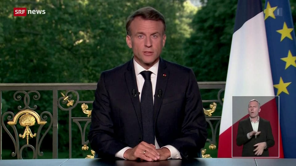 In Frankreich kündet der französische Präsident Emmanuel Macron Neuwahlen an