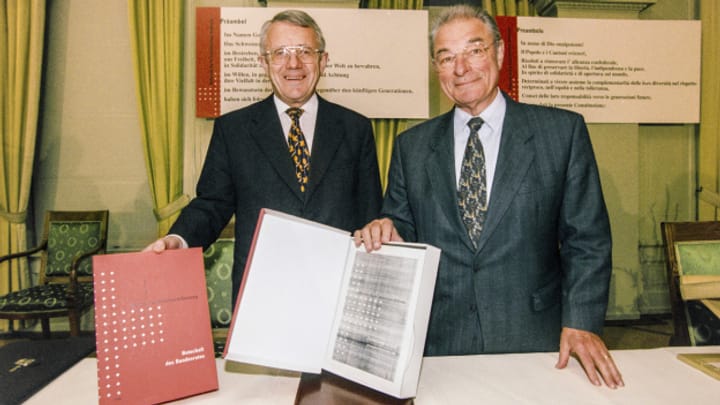Die Schweizerische Bundesverfassung wird 175 Jahre alt