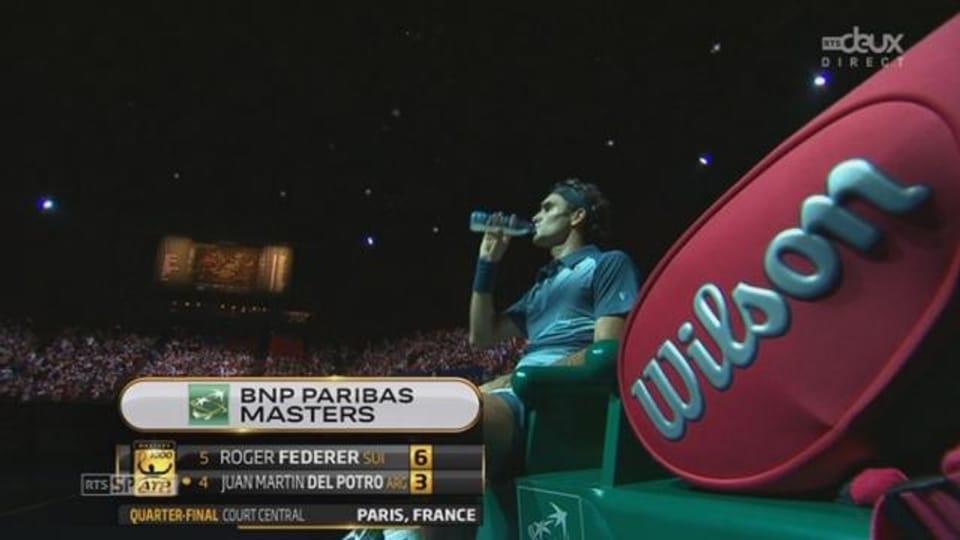 1/4, Federer - Del Potro (6-3): un 1er set négocié sans problème pour ...