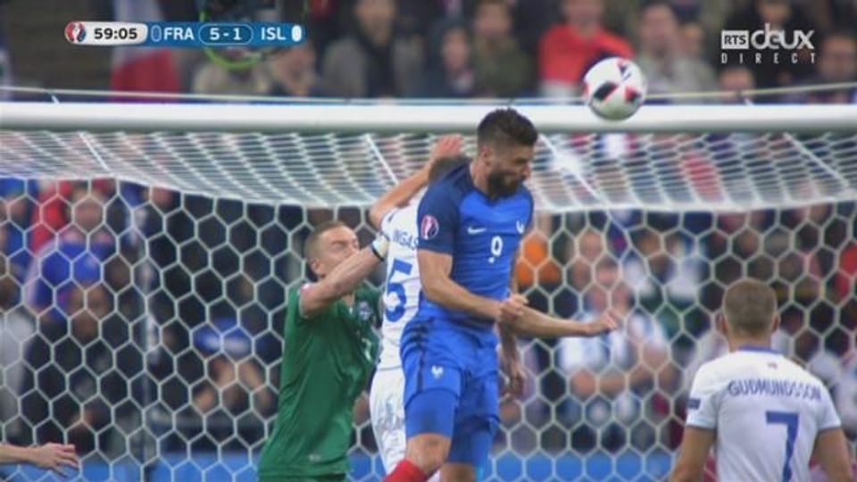 1/4, FRA-ISL (5-1): Giroud s'offre un doublé d'une tête victorieuse sur ...