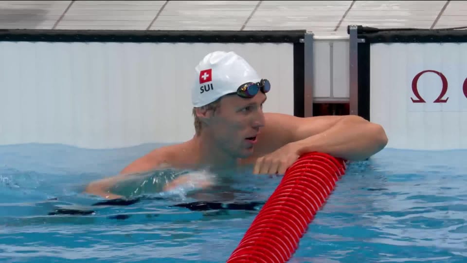 Natation, finale 200m 4 nages messieurs: le Genevois Jérémy Desplanches ...