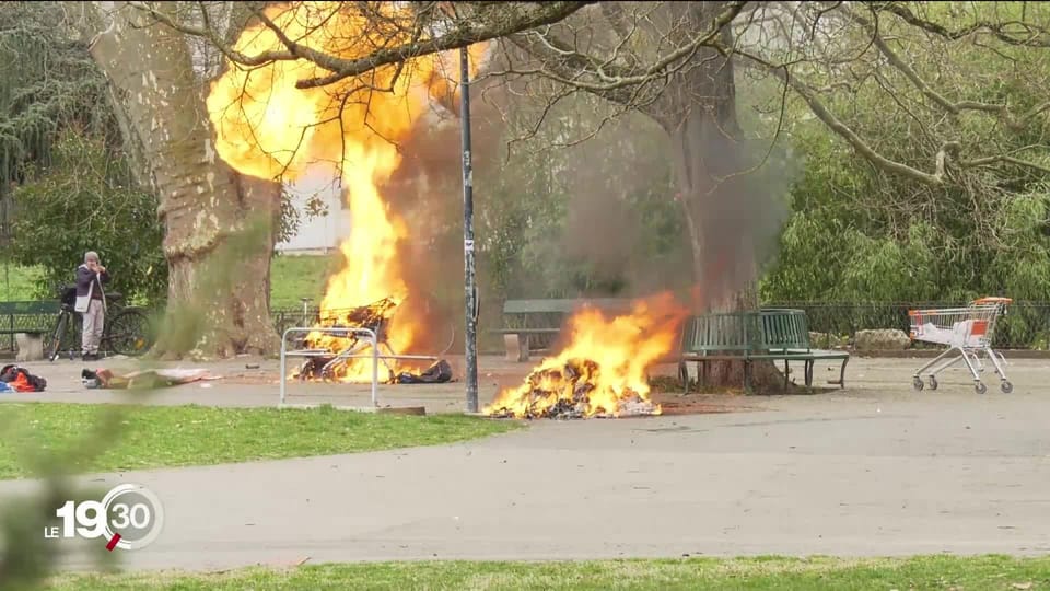 À Genève, des heurts ont eu lieu entre manifestants et policiers en marge de l'assemblée des délégués de l'UDC - 19h30 - Play RTS