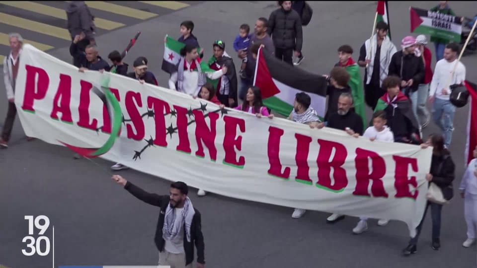 Manifestation en solidarité avec le peuple palestinien à Genève. - 19h30 - Play RTS
