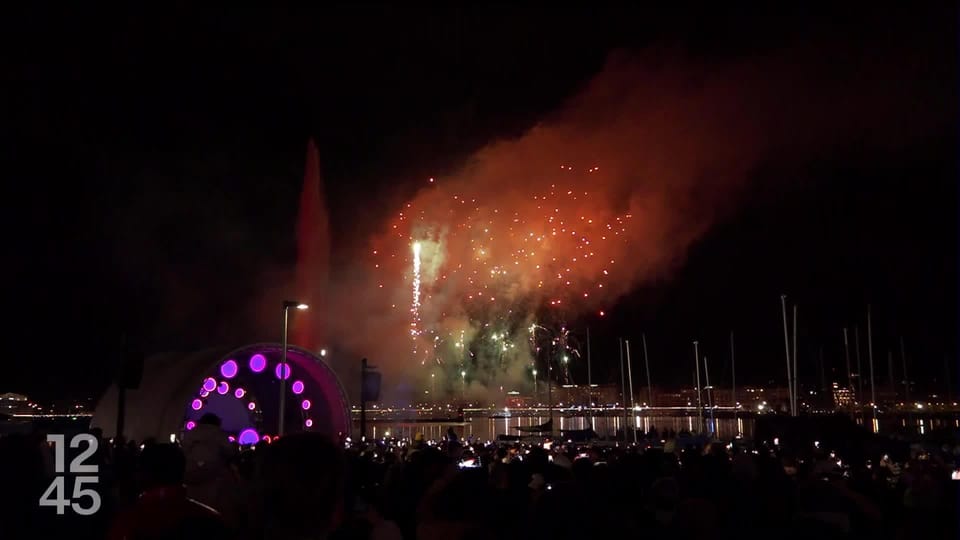 À Genève, des dizaines de milliers de personnes ont fêté la nouvelle année sur les quais - 12h45 - Play RTS