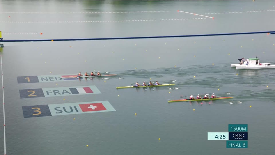 Quatre de pointe sans barreur, finale B: 3e de la deuxième finale, la ...
