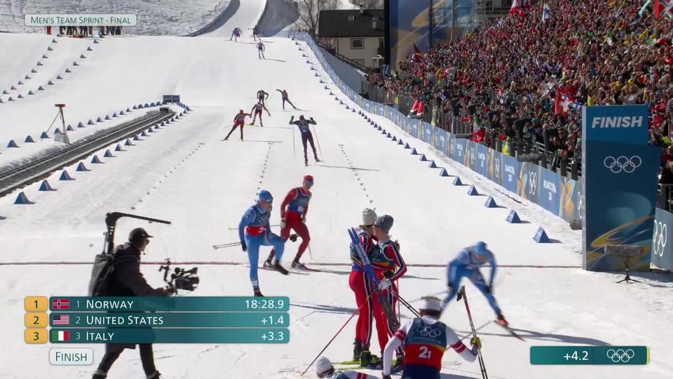 Sprint libre par équipes messieurs: les Helvètes Janik Riebli et ...