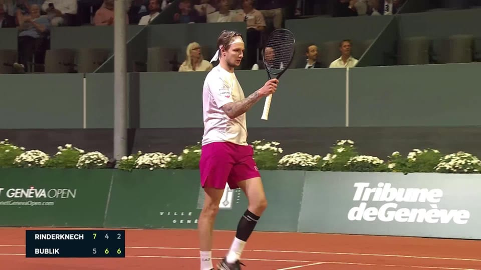 1/4 de finale, A. Rinderknech (FRA) - A. Bublik (KAZ) (7-5, 4-6, 2-6 ...