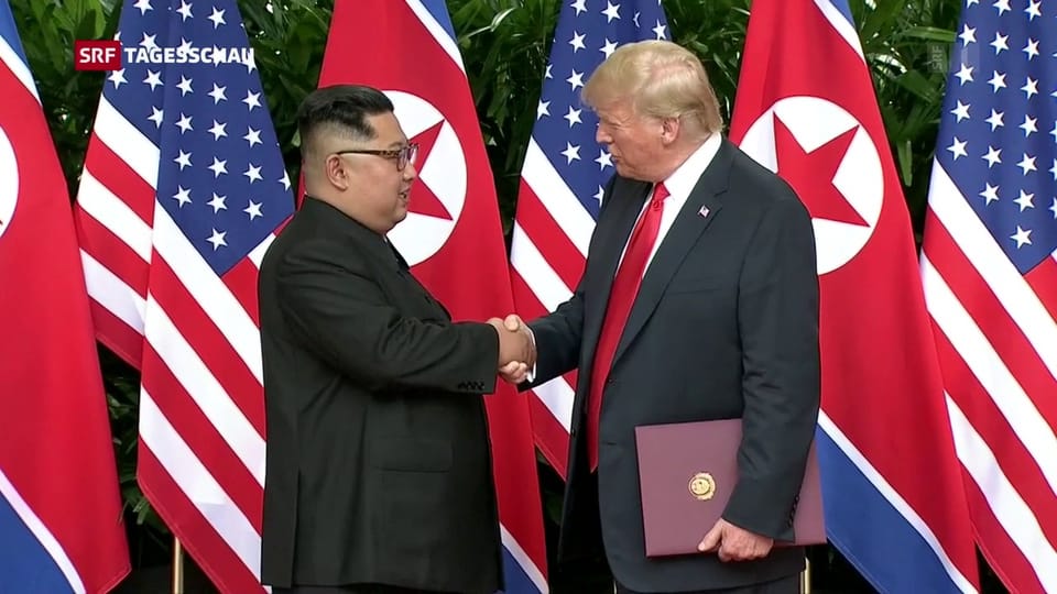 Aus dem Archiv: Im Juni 2018 trafen sich Trump und Kim erstmals