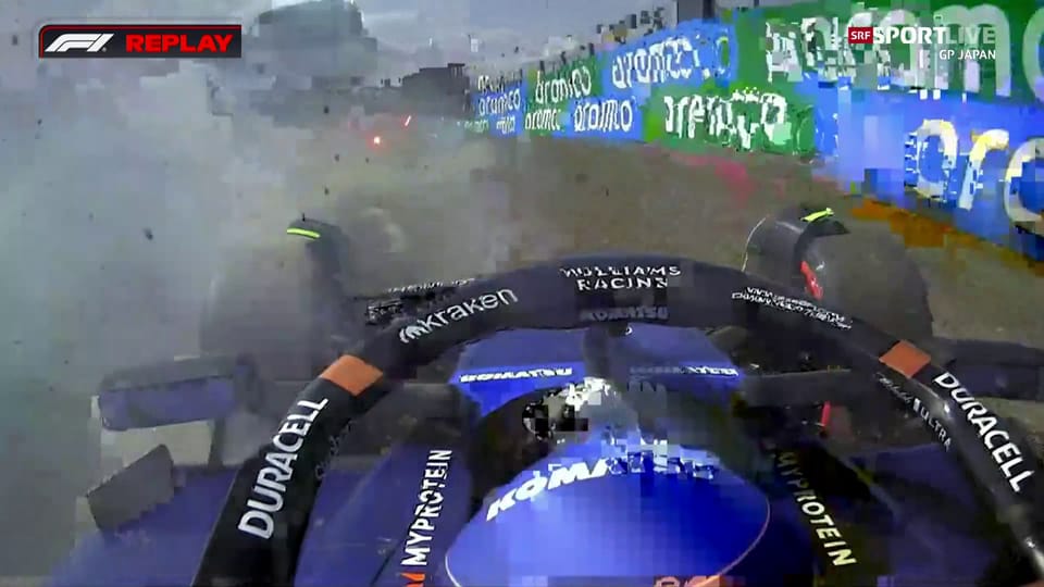 Crash tranter Albon e Ricciardo