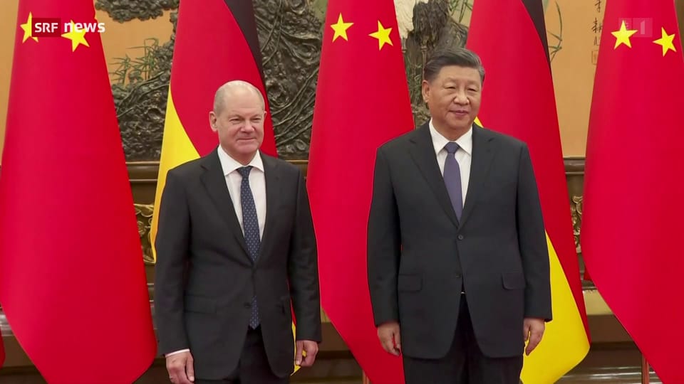 Chinas Präsident Xi empfängt den deutschen Kanzler Scholz
