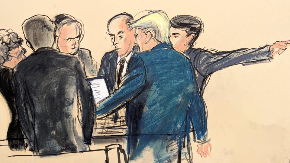 Die Gerichtszeichnerin des historischen Trump-Prozesses