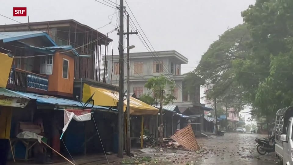 Zyklon «Mocha» trifft auf Land