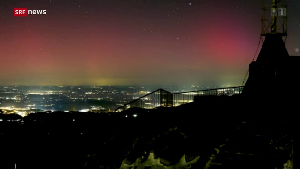 Seltenes Naturereignis: Polarlichter leuchten am Schweizer Himmel