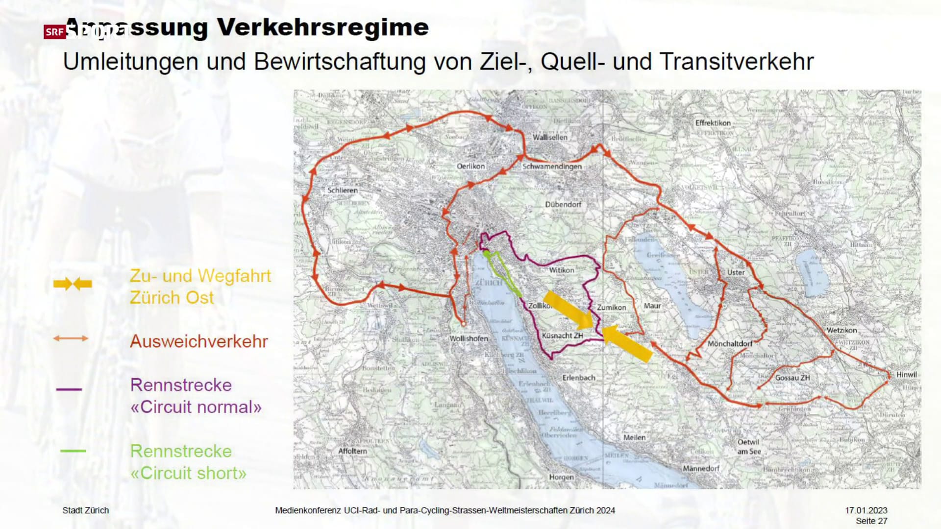 SportClip Ärger um die Streckenführung der RadWM 2024 Play SRF