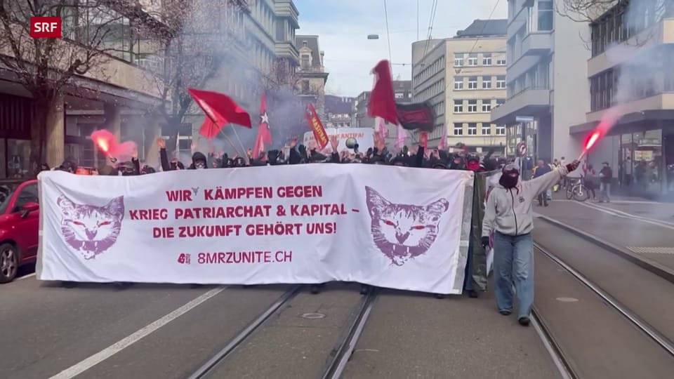 Unbewilligte Demo in Zürich