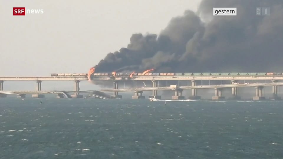 Zugverkehr auf Krim-Brücke wieder in Betrieb