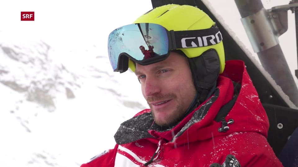 Für Skilehrer Florian Odermatt ist oftmals der Abtransport vom Schweiss das Problem. 