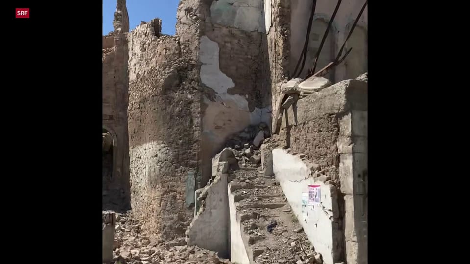 Strassenzug in Mossul: Die Zerstörung ist immer noch sichtbar