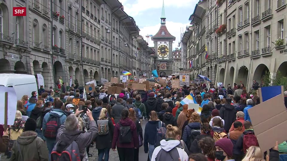 Klimastreik in Bern vor der Weltklimakonferenz 2021 in Glasgow