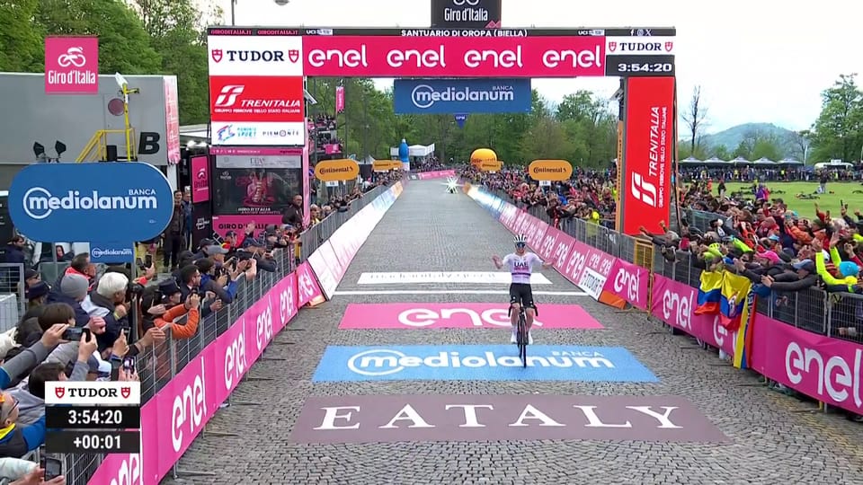 Pogacar dank Solo-Sieg neuer Giro-Leader