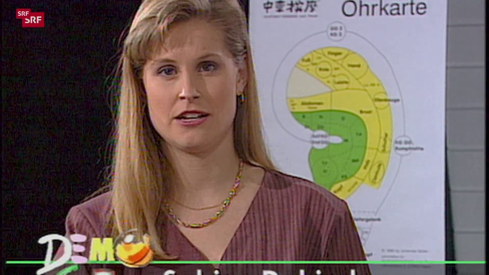 1999 moderiert Sabine Dahinden zum ersten Mal «TAF» Tagesfernsehen