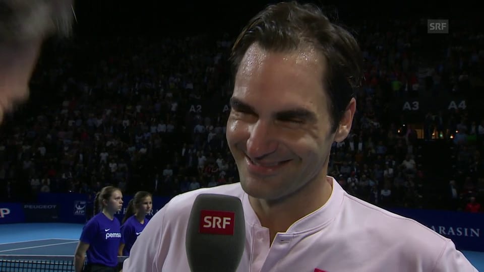 Federer im Platzinterview: «Für die Nerven sicher nicht das Beste»