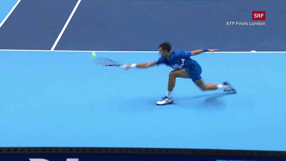 Archiv: Spektakulärer Ballwechsel bei den ATP Finals – Schwartzman durchbricht die Djokovic-Mauer