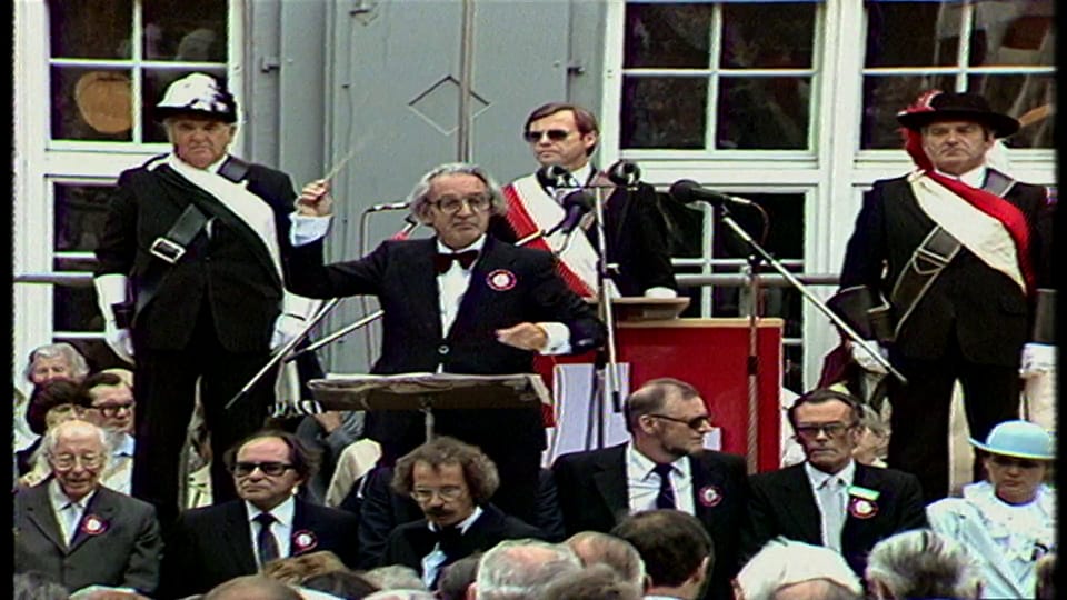 Or da l'archiv SRF: Conrad Bertogg dirigia la cantata festiva ils 13-06-1982