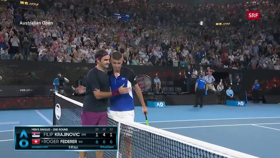 Die Live-Highlights bei Federer - Krajinovic