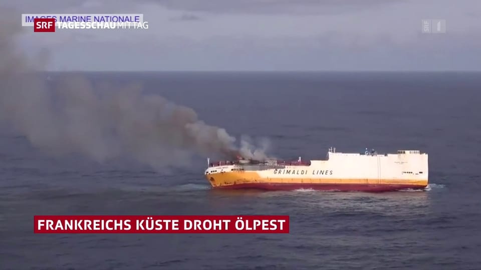 Ölteppich bedroht französische Atlantikküste