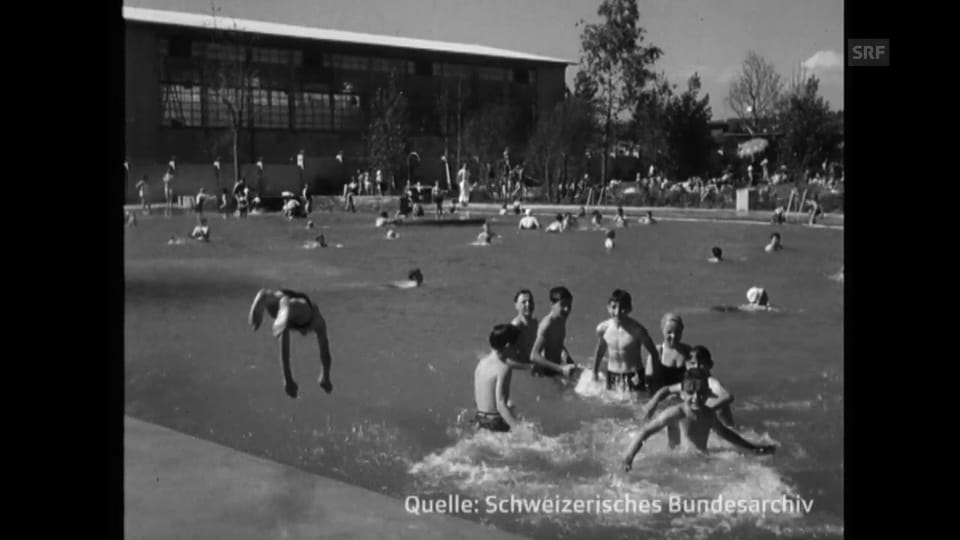 Eröffnung Freibad Letzigraben (1949)