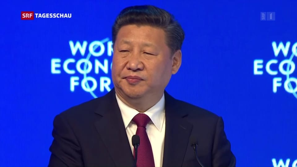 2017: Chinas Präsident Xi Jinping eröffnet das WEF