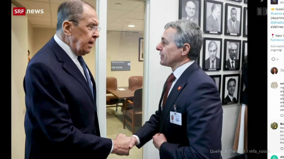 Archiv: Cassis trifft russischen Aussenminister Lawrow in New York