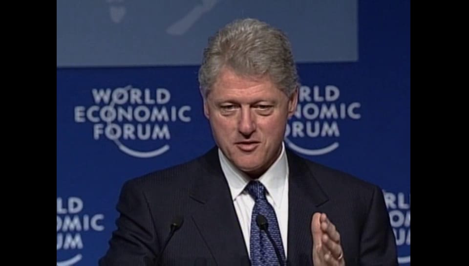2000: Bill Clinton propagiert den freien Welthandel