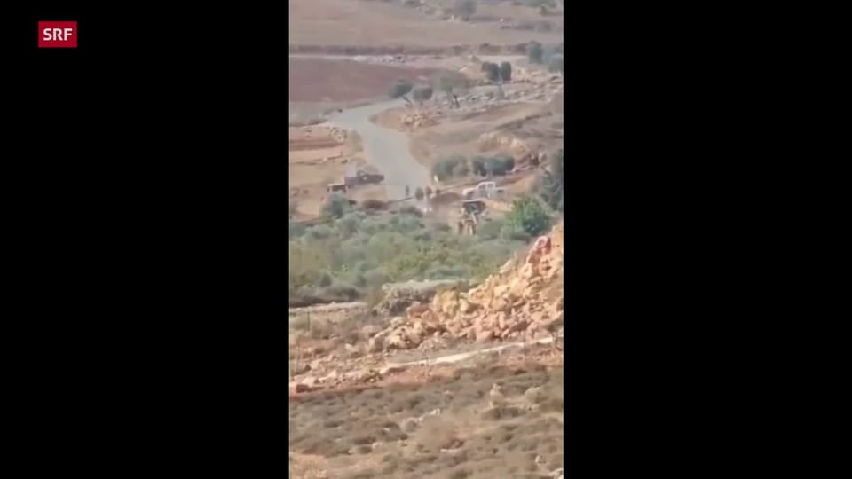 Siedler zerstören Olivenhain (Video von Abdel Hakim)
