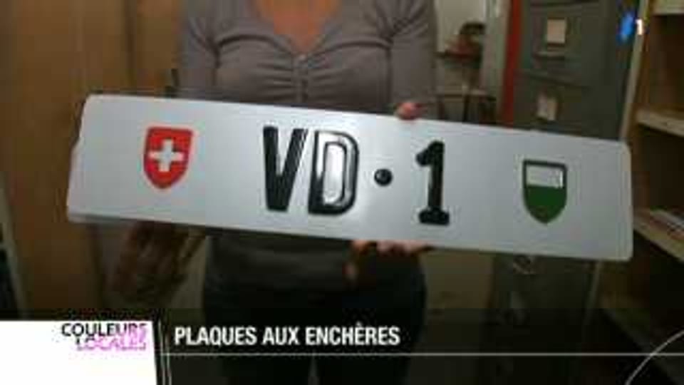 Couleurs locales VD certaines plaques d'immatriculation sont vendues aux enchères par le