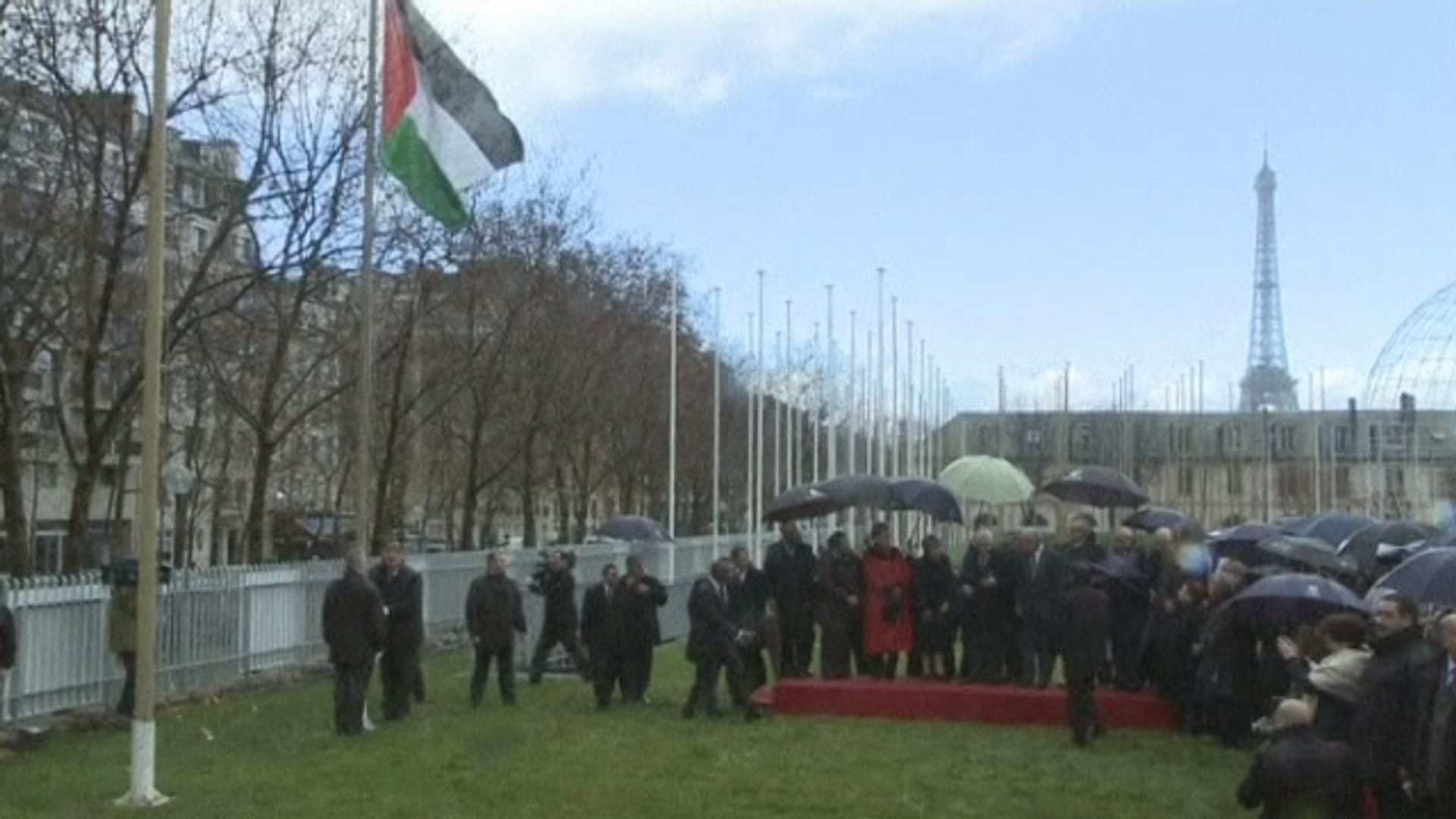 Unesco.le drapeau palestinien hissé à Paris