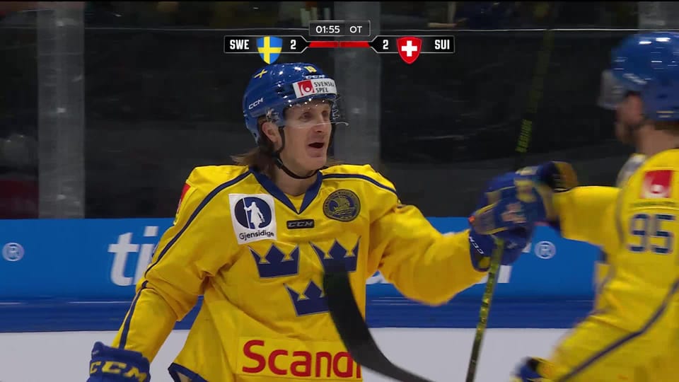 Hockey sur glace Suède Suisse (32 ap) Le résumé de la partie