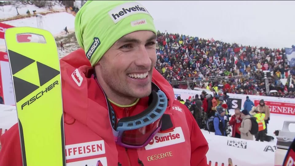 Ski alpin - Kitzbuehel (AUT), slalom messieurs, 2e manche: l'interview ...