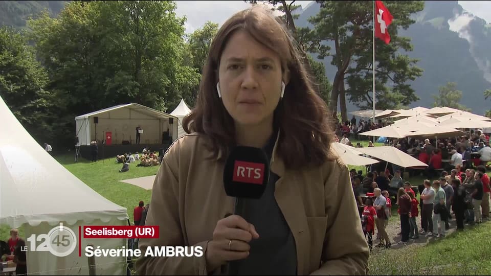 12h45 - Séverine Ambrus, journaliste de la RTS, relate l'ambiance, en ...