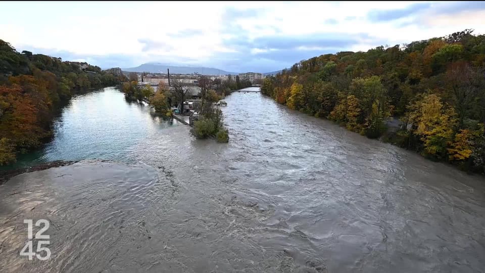 12h45 - À Genève, cinq ponts traversant l’Arve ont été fermés en raison du débit du fleuve, le plus fort jamais enregistré - Play RTS
